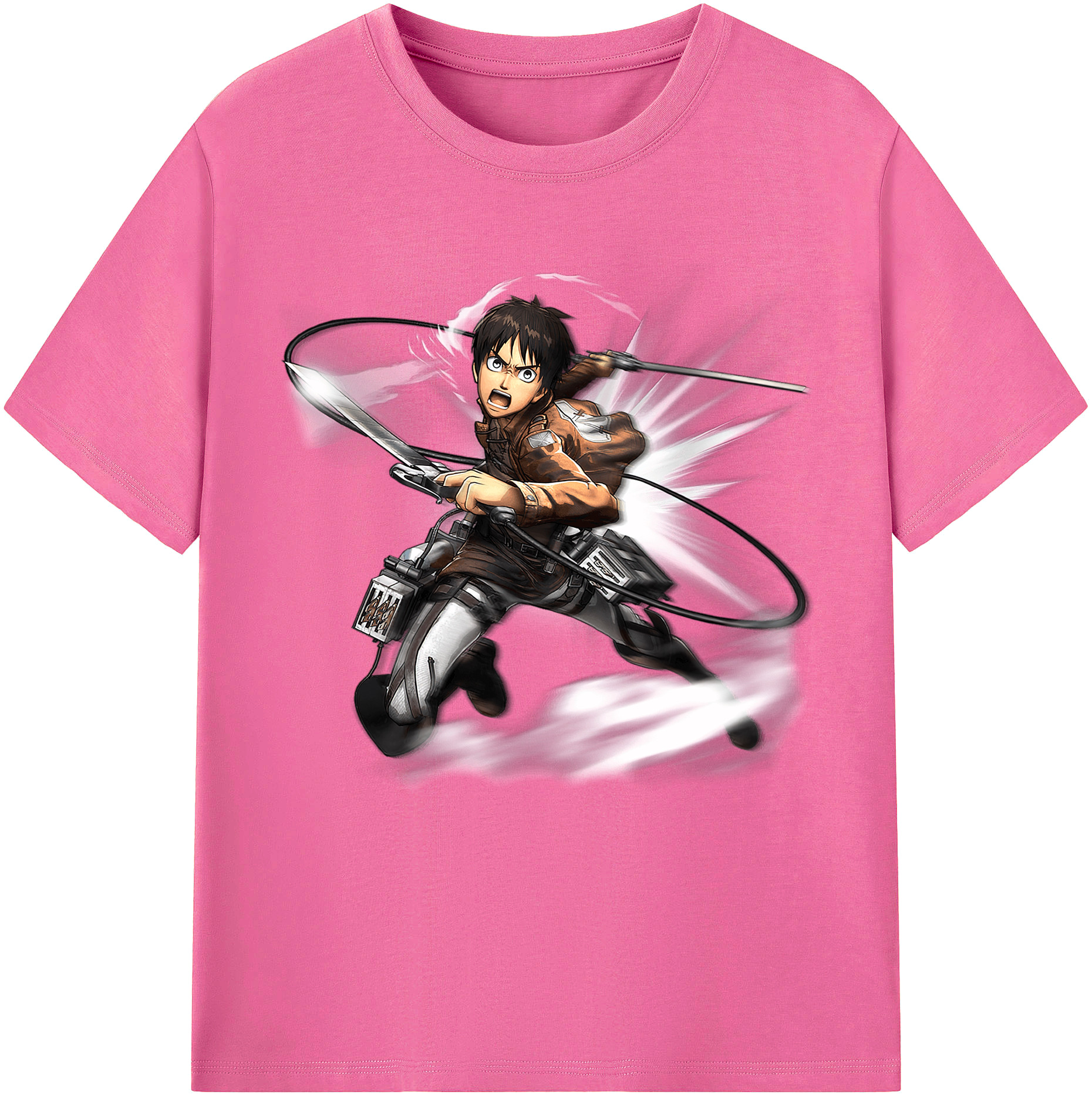 （画像用） 進撃の巨人 エレン･イェーガー Attack on Titan Eren Jäger レディースカジュアルプリントTシャツ（綿100％）